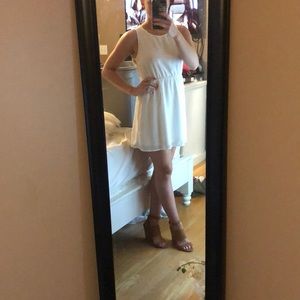 White mini dress